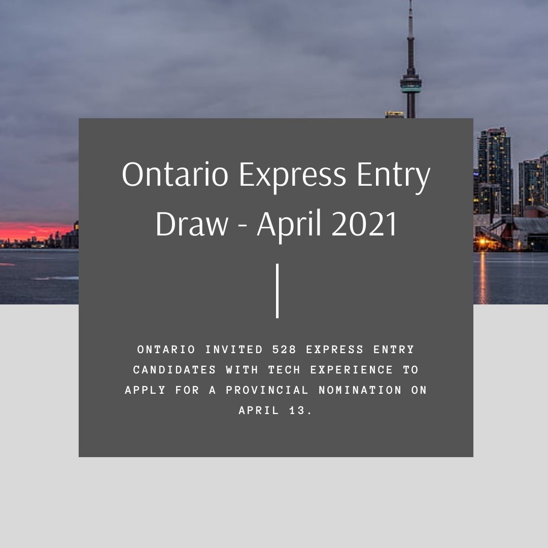 Ontario Express Entry Draw April 2021