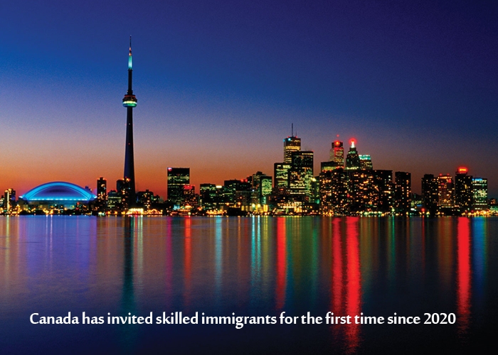 Canada has invited skilled immigrants for the first time since 2020
