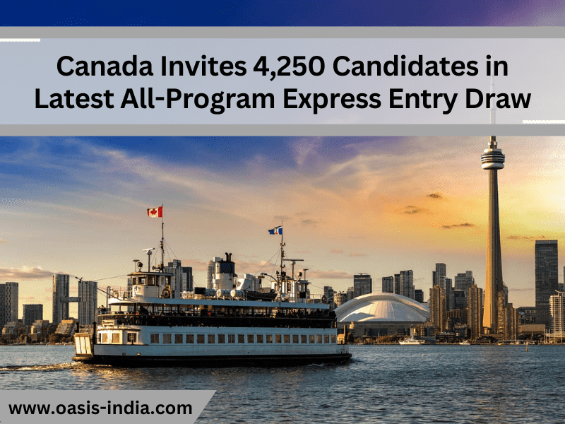 Canada Invites 4,250 Candidates in Latest All-Program Express Entry Draw