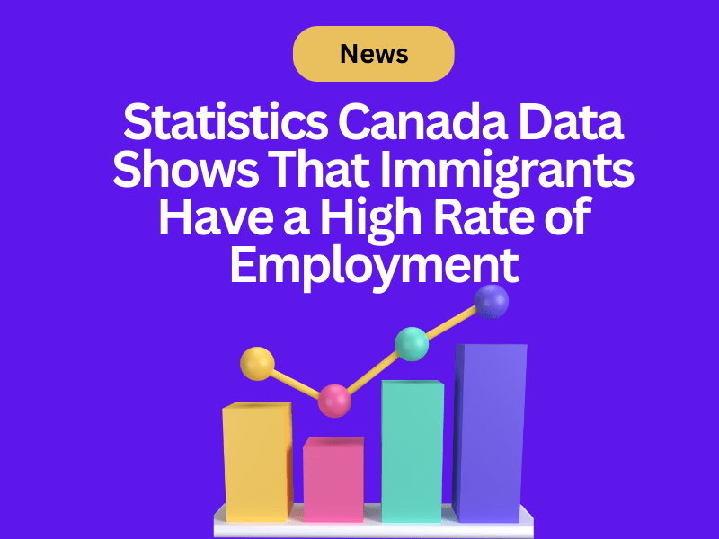 Statistics Canada Data Shows That Immigrants Have a High Rate of Employment