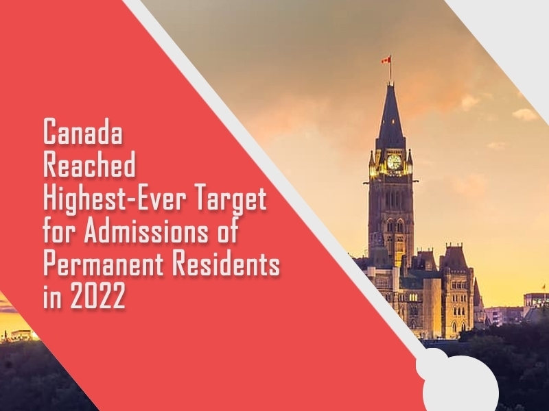 Canada Reached Highest-Ever Target for Admissions of Permanent Residents in 2022