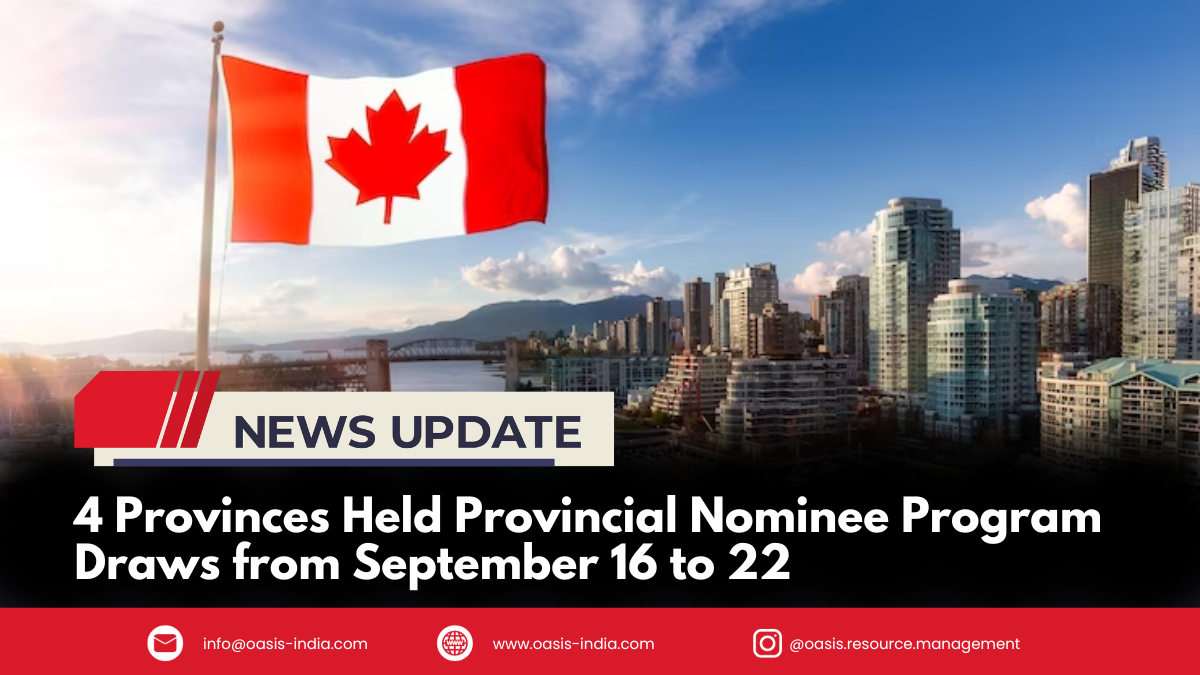 4 Provinces Held Provincial Nominee Program Draws from September 16 to 22