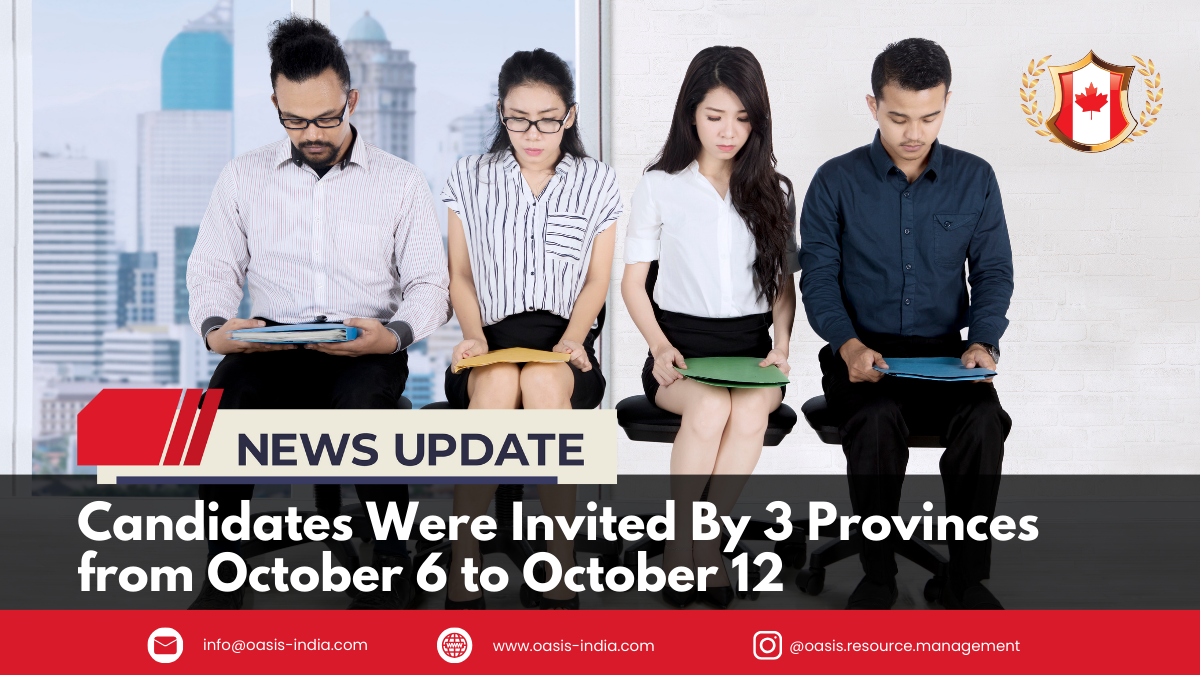 Candidates Were Invited By 3 Provinces from October 6 to October 12