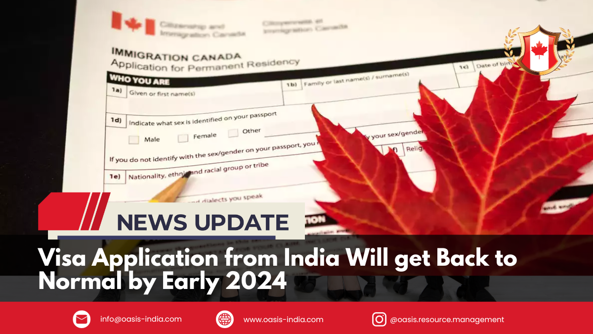 Visa Application from India Will get Back to Normal by Early 2024