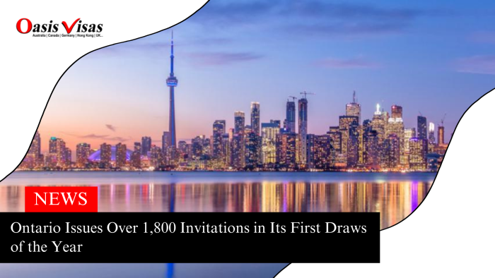 Ontario Issues Over 1,800 Invitations in Its First Draws of the Year
