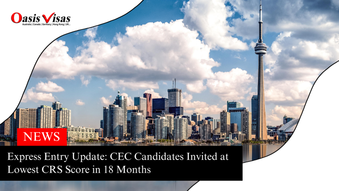 Express Entry Update: CEC Candidates Invited at Lowest CRS Score in 18 Months