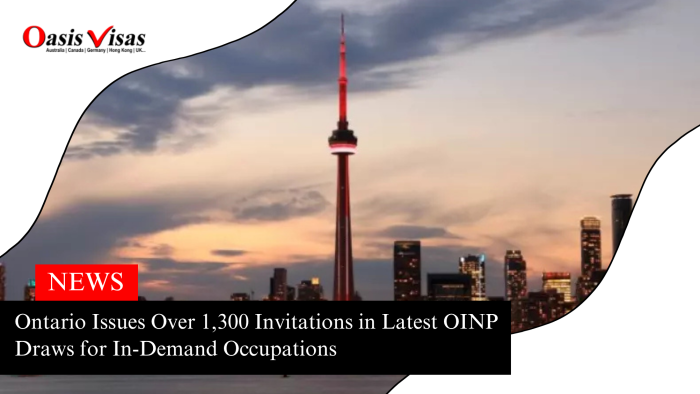 Ontario Issues Over 1,300 Invitations in Latest OINP Draws for In-Demand Occupations