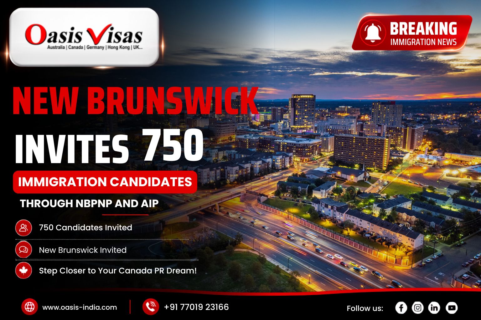 New Brunswick Invites 750 Immigration Candidates Through NBPNP and Atlantic Immigration Program