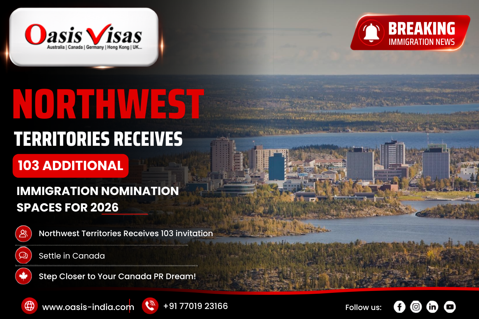 Northwest Territories Receives 103 Additional Immigration Nomination Spaces for 2026